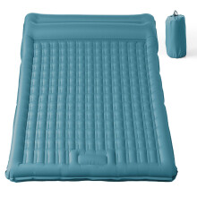 Inflatable Camping Sleeping Pad with Built-in Foot Pump 12cm Thick Waterproof & Tear-Resistant 50D Nylon Mattress Portable, Compact Air Mat for