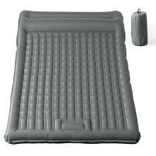 RUMBALUXY Inflatable Camping Sleeping Pad with Built-in Foot Pump 12cm Thick Waterproof & Tear-Resistant 50D Nylon Mattress Portable, Compact Air Mat