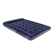 Silentnight Double Air Bed with Buil-In Foot Pump ? Inflatable Flocked Blow Up Deep Premium Camping Mattress for Indoor and Outdoor Use with Beam