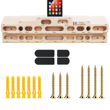 TWO STONES Hangboard Climbing Hangboard Door Hanging Boards for Climbing Training as Climbing Fretboard in Door with Phone Holder (CJ-HB2002N)