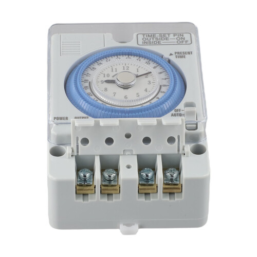 Time Relay Time Control Switch Mechanical Timer 110-230Vac 112X82X50Mm 24 Hours 50-60Hz Memory Setting Plastic 2