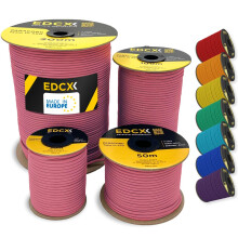 EDCX 4mm Nylon Paracord 550 15m (50 feet) | Ideal for Camping, Survival, Outdoor, Crafting, DIY | 100% Nylon Rope 4mm | Paracord 550 Type III in Solid