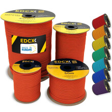 EDCX 4mm Nylon Paracord 550 15m (50 feet) | Ideal for Camping, Survival, Outdoor, Crafting, DIY | 100% Nylon Rope 4mm | Paracord 550 Type III in Solid