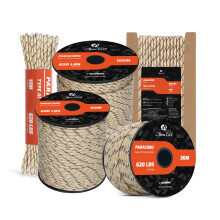 Abma Cord Paracord 4mm 15m 100% Nylon Rope 9 Strands Type III Parachute Cord for DIY, Camping, Survival, Outdoor - Max. 280kg - Desert Camo