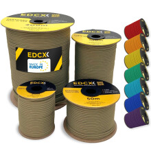EDCX 4mm Nylon Paracord 550 15m (50 feet) | Ideal for Camping, Survival, Outdoor, Crafting, DIY | 100% Nylon Rope 4mm | Paracord 550 Type III in Solid