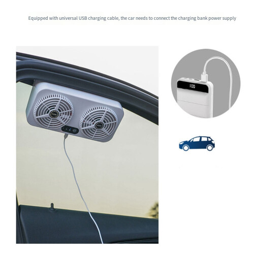 USB autós kipufogó ventilátor állítható légáramlással 1