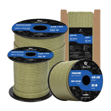 Abma Cord Paracord 3mm 15m 100% Nylon Rope Type II 3 Strands Parachute Cord - Max. 192kg (425lbs) - Holy Guacamole