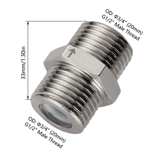 Backflow Prevention Valve 3/4" to G1/2" Thread 1