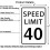 Μίνι μεταλλική πινακίδα ορίου ταχύτητας 3MPH12x16 ίντσες 2