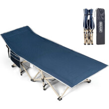 OVERMONT Oversized Folding Camping Bed for Adults,75 * 28" Extra Wide,2400D Oxford fabric,550lbs Load Capacity,Heavy Duty Sleeping Beds with Carry