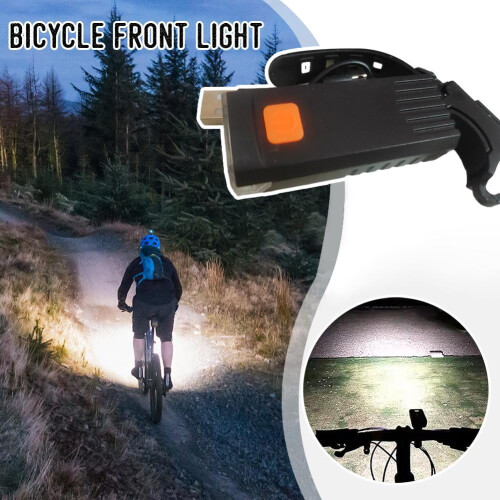 Phare de vélo ABS, rechargeable par USB, haute luminosité, étanche. 1