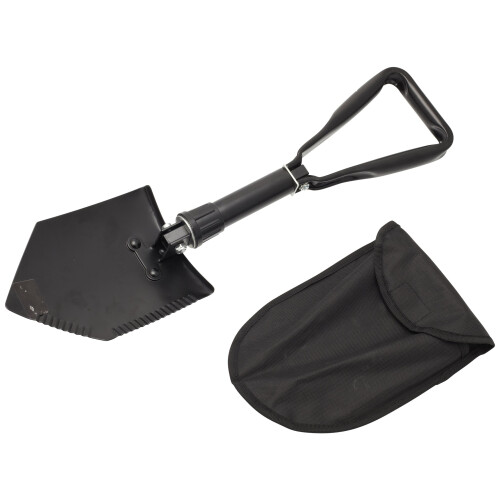 Cao Camping 3-Section Folding Shovel Black