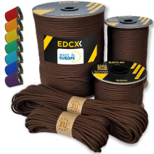 EdcX Paracord 4mm, 35+ Solid Colors (10m, 15m, 30m, 50m, 100m, 300m) | Ideal for Crafting, DIY, Camping, Survival, Outdoor | 100% Nylon Rope 4mm |