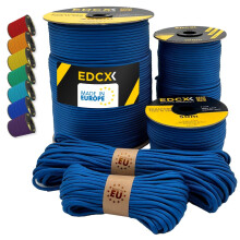 EdcX Paracord 4mm, 35+ Solid Colors (10m, 15m, 30m, 50m, 100m, 300m) | Ideal for Crafting, DIY, Camping, Survival, Outdoor | 100% Nylon Rope 4mm |