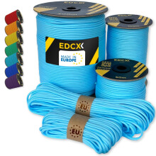 EdcX Paracord 4mm, 35+ Solid Colors (10m, 15m, 30m, 50m, 100m, 300m) | Ideal for Crafting, DIY, Camping, Survival, Outdoor | 100% Nylon Rope 4mm |
