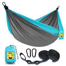 SZHLUX Camping Hammock Double & Single Portable Hammocks with 2 Tree Straps and Attached Carry Bag,Great for Outdoor,Indoor,Beach,Camping,Light