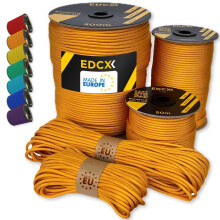 EdcX Paracord 4mm, 35+ Solid Colors (10m, 15m, 30m, 50m, 100m, 300m) | Ideal for Crafting, DIY, Camping, Survival, Outdoor | 100% Nylon Rope 4mm |