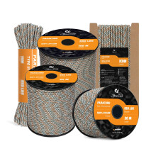 Abma Cord Paracord 550 4mm 15m 100% Nylon Rope Type III 7 Strands Parachute Cord for DIY, Camping, Survival, Outdoor - Max. 250kg - Honor
