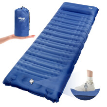 HiiPeak Sleeping Pad - Ultralight Inflatable Sleeping Mat with Built-in Foot Pump & Pillow, Compact Waterproof Camping Air Mattress for Camping,