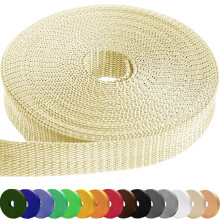 TECEUM 38 mm Webbing ? Cream ? 23 m ? Strong Webbing for Outdoors Indoors Crafting DIY (1.5? 25y)
