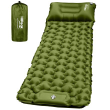 HiiPeak Camping Sleeping Pad, Ultralight Camping Mat with Pillow Built-in Foot Pump Inflatable Sleeping Pads Compact for Backpacking Hiking Traveling