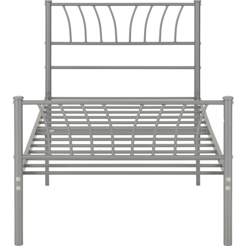 Seconique Harlow 3ft Single Metal Bed Frame - Silver 2