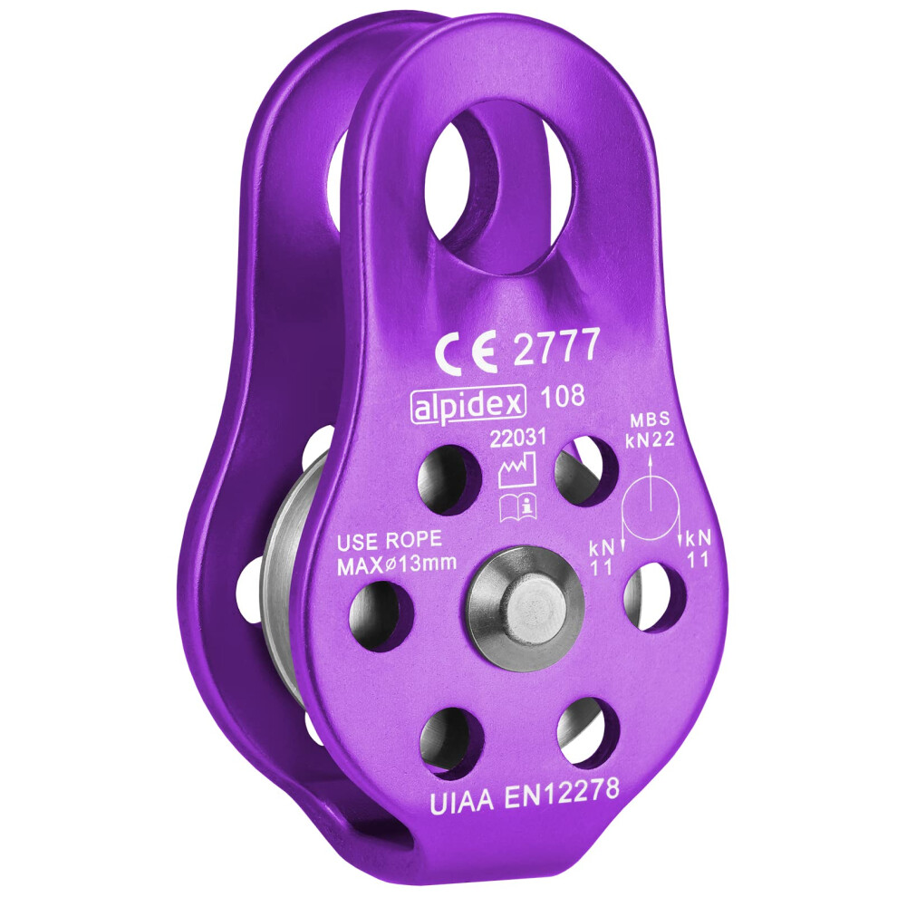 Alpidex Pulley 22 Kn | Fix Pulley | Pulley Block | Standard En12278 | Ropes Up To 13 Mm Diameter | Rope Hoist | Lifting System | Cable Roller Pully, 5051224386628