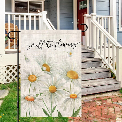 Σημαία κήπου με λουλούδια Daisy 12,5x18 ίντσες διπλής όψης 1