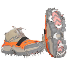 BLUEVER Crampons Ice Cleats Traction Snow Grips for Boots Shoes with 32 Stainless Steel Spikes Anti Slip for Walking,Hiking,Climbing,Fishing and