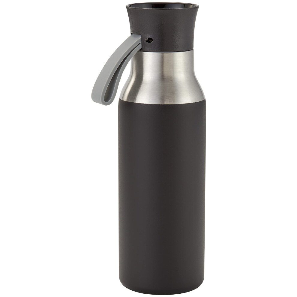 Judge Essentials Reusable Black Water Bottle, 500ml, Stainless Steel, 100% Leakproof, Drinks Flask for Hot and Cold Drinks - Image 2