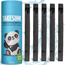 ORINKO? Charcoal Water Filter Sticks x5 ? Natural Takesumi Activated Carbon for Water Purification ? Sustainable Binchotan Bamboo Filter Kit for
