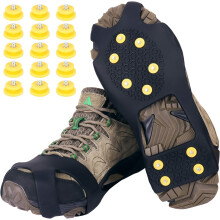 Ice Snow Grips,Anti Slip Winter Ice Grippers Snow Traction Cleats Crampons Spikers Ice Traction Slip on Boots Shoes Cover Fit for Hiking Fishing