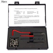 30 Pcs Thread Repair Kit M6x0.75 Stainless Steel Rethreading Tap Set for Female Thread Repairing Insert