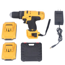 Small Cordless Drill Lithium Brushless with 2 Batteries Charger 3/8in Chuck 2 Variable Speed for Wood Metal AC100?240V US Plug
