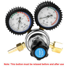 CO2 Gas Bottle Regulator Carbon Dioxide Welding Pressure Reducer(Air Inlet Internal Thread G5/8'' Air Outlet Diameter 8mm)