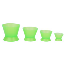 4pcs Silicone Mixing Bowls Paint Facial Mask Blending Dental Material Mixing BowlGreen