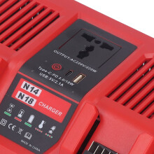 18V Battery Charger 2 Port  AC 50 60Hz Input 18V 5.0A Output with  220W Inverter