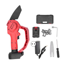 Mini Electric Chainsaw Black Red Charging Mode Woodworking Garden Trimming Tools DC21V
