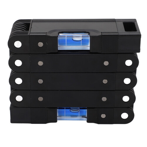 Folding Level Ruler Aluminum Alloy 4 Bubble Multifunction Multi Angle Accurate Foldable Level Measuring Tool