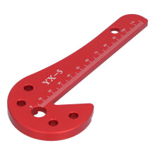 Center Scriber Aluminium Alloy Accurate Lightweight Wearproof Portable Durable Woodworking Center FinderRed