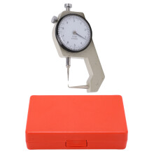 Thickness Gauge Portable Clear Scale Pointer Display Wear Resistant Thickness Micrometer for Measurement Curved Tip 0-10mm