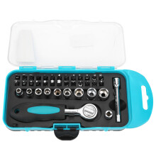 Socket Ratchet Wrench Set Chrome Vanadium Alloy/ABS High Torsion Repair Tool Kit 21812