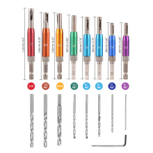 17PCs Self Centering Drill Bit Set Hex Shank Self Center Hinge Drill Bits Tool for Woodworking