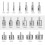 18Pcs Diamond Drill Bits for Ceramic, Diamond Hole Saw Drill Bit Set Kit 0.2in~2in 1
