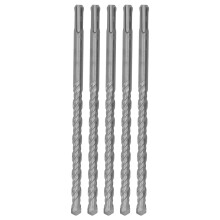 5PCS Impact Drill Bits with Carbide Tip Rotary Hammer Bit 2 Flute Spiral Bits for Brick Concrete 210mm 12mm / 0.47in