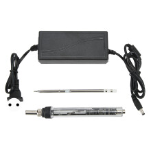 Electric Soldering Iron Stainless Steel T12 0.91in Digital Display Portable Soldering Iron for Welding 100?240V EU Plug