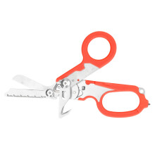 Folding Scissors Stainless Steel Clear Scale Wind Breaker Cutter Wrench Tool for Outdoor Orange