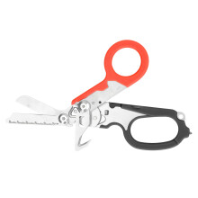Folding Scissors Stainless Steel Clear Scale Wind Breaker Cutter Wrench Tool for Outdoor Black Orange