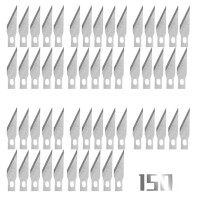 150 Pcs Carving Blade High Carbon Steel Sharply Precise Cut Carving Repair Glue Removal Craft Knife Blade Replacement