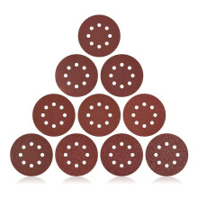 100Pcs 5 Inch 8 Hole Sanding Discs 60 80 100 120 150 Grit Round Sandpaper for Polishing Cleaning
